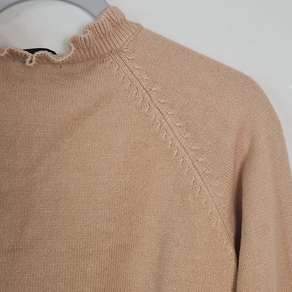 BTFBM Camel Ruffle Button Sweater S - Picture 10 of 12